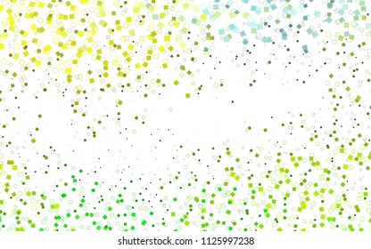 Light Green, Yellow vector abstract textured polygonal background. Blurry rectangular design. The pattern with repeating rectangles can be used for background.