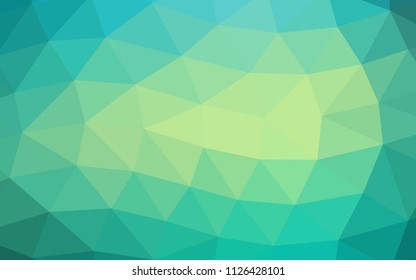 Light Green, Yellow vector abstract polygonal. Modern geometrical abstract illustration with gradient. A completely new design for your business.