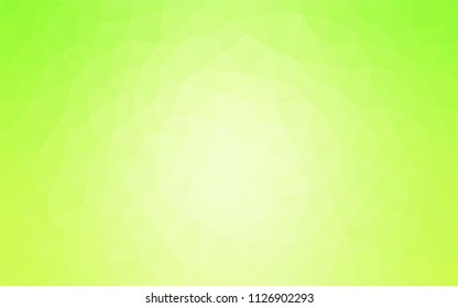 Light Green, Yellow vector abstract mosaic pattern. Creative geometric illustration in Origami style with gradient. Polygonal design for your web site.