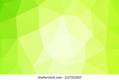 Light Green, Yellow vector abstract polygonal background. Shining polygonal illustration, which consist of triangles. Pattern for a brand book's backdrop.
