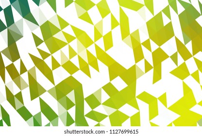 Light Green, Yellow vector abstract mosaic backdrop. Colorful illustration in abstract style with gradient. The polygonal design can be used for your web site.