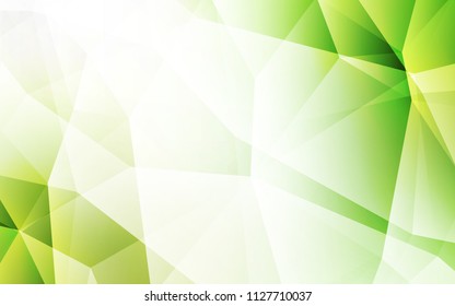 Light Green, Yellow vector abstract polygonal pattern. Creative geometric illustration in Origami style with gradient. Textured pattern for your backgrounds.