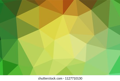 Light Green, Yellow vector abstract polygonal pattern. Geometric illustration in Origami style with gradient.  Pattern for a brand book's backdrop.