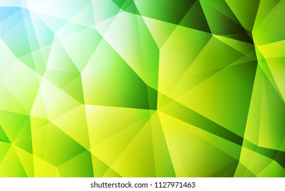 Light Green, Yellow vector abstract polygonal background. Colorful abstract illustration with triangles. Pattern for a brand book's backdrop.