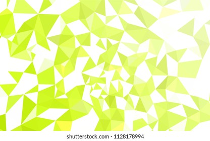 Light Green, Yellow vector abstract polygonal pattern. Geometric illustration in Origami style with gradient.  Template for cell phone's backgrounds.