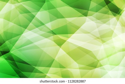 Light Green, Yellow vector abstract polygonal template. Polygonal abstract illustration with gradient. Completely new template for your banner.