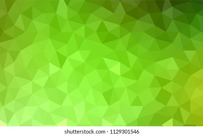 Light Green, Yellow vector abstract polygonal background. Geometric illustration in Origami style with gradient.  A new texture for your web site.