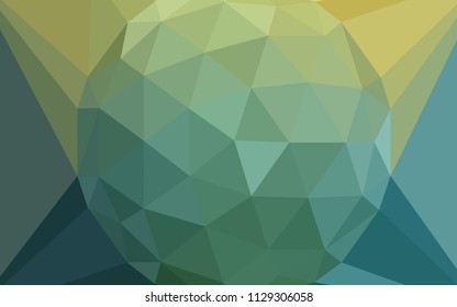 Light Green, Yellow vector abstract polygonal pattern with a gem in a centre. Colorful illustration with gradient. Brand new design for your business.