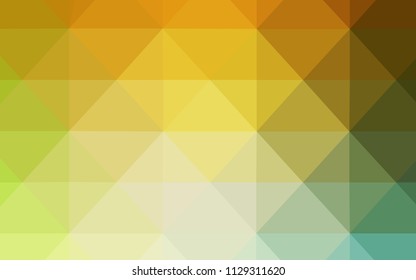 Light Green, Yellow vector abstract polygonal background. Colorful abstract illustration with triangles. Brand new design for your business.