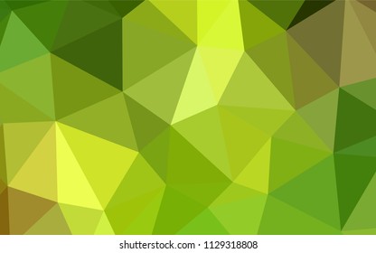 Light Green, Yellow vector abstract mosaic background. Colorful illustration in abstract style with triangles. Brand new design for your business.