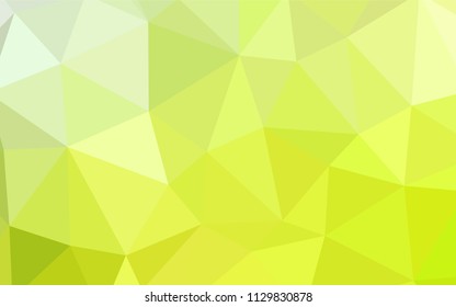 Light Green, Yellow vector abstract mosaic pattern. Polygonal abstract illustration with gradient. Best triangular design for your business.