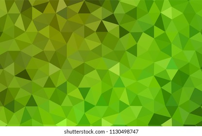 Light Green, Yellow vector abstract mosaic pattern. Elegant bright polygonal illustration with gradient. Completely new template for your banner.