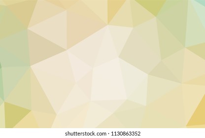 Light Green, Yellow vector abstract mosaic pattern. Polygonal abstract illustration with gradient. Best triangular design for your business.