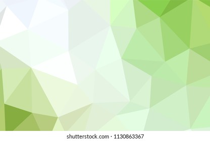 Light Green, Yellow vector abstract mosaic background. A completely new color illustration in a polygonal style. Template for cell phone's backgrounds.