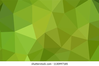 Light Green, Yellow vector abstract mosaic background. Creative illustration in halftone style with triangles. Pattern for a brand book's backdrop.