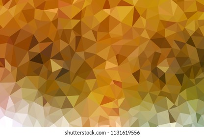 Light Green, Yellow vector abstract mosaic background. Shining polygonal illustration, which consist of triangles. Best triangular design for your business.
