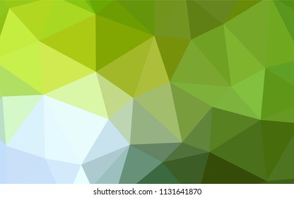 Light Green, Yellow vector abstract polygonal background. Colorful illustration in polygonal style with gradient. A completely new design for your leaflet.
