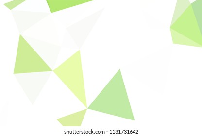 Light Green, Yellow vector abstract mosaic backdrop. Colorful illustration in abstract style with triangles. Completely new template for your banner.