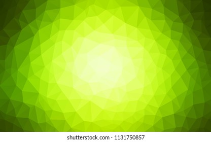 Light Green, Yellow vector abstract mosaic pattern. A sample with polygonal shapes. A completely new design for your leaflet.