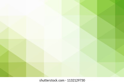 Light Green, Yellow vector abstract polygonal pattern. Triangular geometric sample with gradient.  The best triangular design for your business.