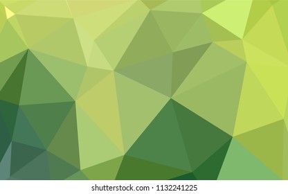 Light Green, Yellow vector abstract polygonal pattern. Creative geometric illustration in Origami style with gradient. Best triangular design for your business.