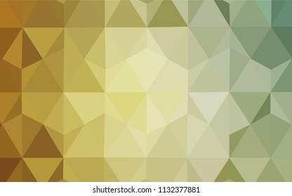Light Green, Yellow vector abstract mosaic pattern. Colorful abstract illustration with triangles. A completely new design for your leaflet.