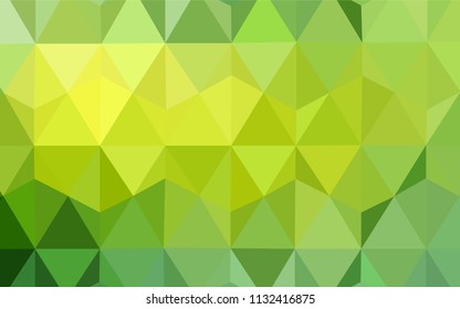 Light Green, Yellow vector abstract polygonal template. Creative geometric illustration in Origami style with gradient. Completely new template for your banner.