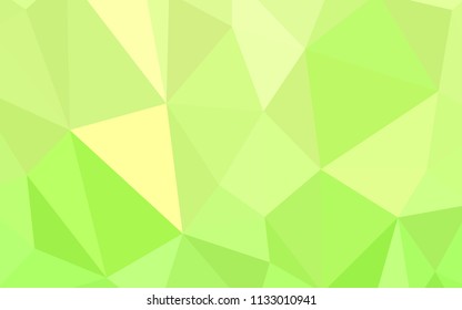 Light Green, Yellow vector abstract polygonal template. A completely new color illustration in a polygonal style. Completely new template for your banner.
