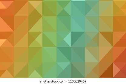 Light Green, Yellow vector abstract polygonal template. Elegant bright polygonal illustration with gradient. New template for your brand book.