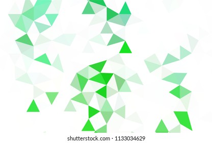 Light Green, Yellow vector abstract mosaic background. Geometric illustration in Origami style with gradient.  Brand new design for your business.