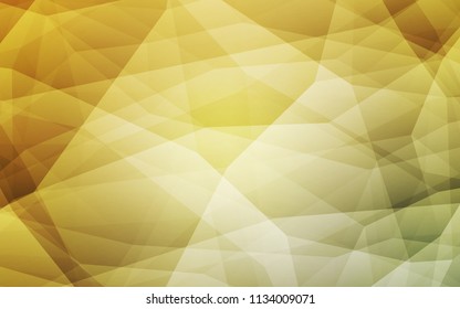 Light Green, Yellow vector abstract mosaic background. Creative geometric illustration in Origami style with gradient. Brand new design for your business.