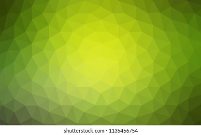 Light Green, Yellow vector abstract mosaic background. Colorful illustration in polygonal style with gradient. Brand new style for your business design.