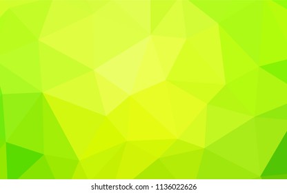 Light Green, Yellow vector abstract mosaic background. Shining polygonal illustration, which consist of triangles. Brand new design for your business.