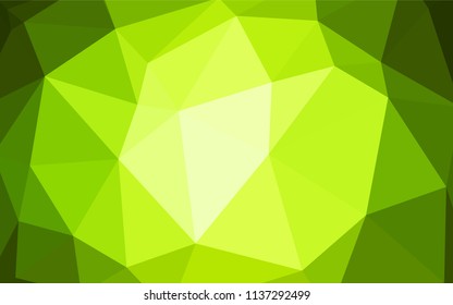 Light Green, Yellow vector abstract polygonal pattern. Colorful illustration in polygonal style with gradient. Template for cell phone's backgrounds.