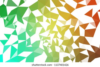 Light Green, Yellow vector abstract mosaic pattern. A sample with polygonal shapes. Brand new design for your business.