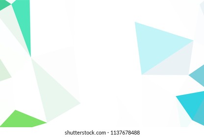 Light Green, Yellow vector abstract polygonal template. Modern abstract illustration with triangles. Template for cell phone's backgrounds.