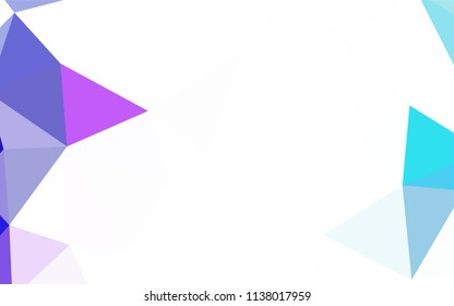 Light Green, Yellow vector abstract mosaic pattern. Glitter abstract illustration with an elegant triangles. Completely new template for your banner.