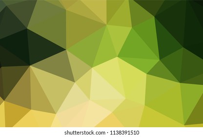 Light Green, Yellow vector abstract mosaic pattern. Colorful illustration in abstract style with triangles. A new texture for your web site.