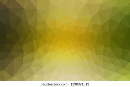 Light Green, Yellow vector abstract polygonal pattern. Colorful illustration in polygonal style with gradient. Triangular pattern for your design.