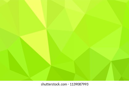Light Green, Yellow vector abstract mosaic backdrop. Colorful illustration in abstract style with triangles. A new texture for your web site.