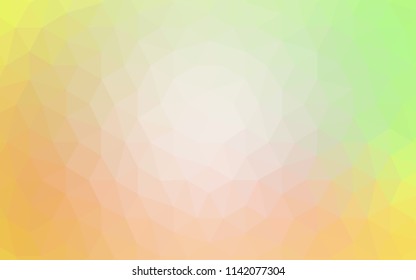 Light Green, Yellow vector abstract mosaic pattern. Creative illustration in halftone style with triangles. Brand new design for your business.