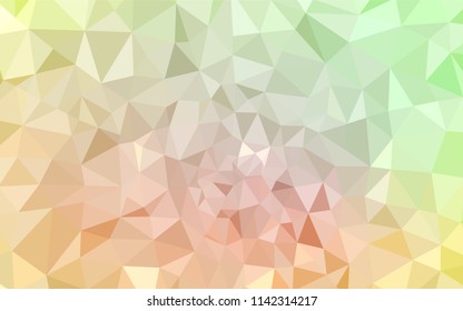 Light Green, Yellow vector abstract polygonal background. Elegant bright polygonal illustration with gradient. Brand new style for your business design.