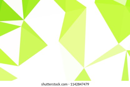 Light Green, Yellow vector abstract mosaic pattern. A completely new color illustration in a polygonal style. New template for your brand book.