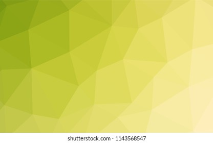 Light Green, Yellow vector abstract polygonal background. Geometric illustration in Origami style with gradient.  Completely new template for your banner.