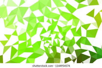 Light Green, Yellow vector abstract polygonal pattern. A completely new color illustration in a polygonal style. Best triangular design for your business.