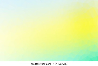 Light Green, Yellow vector abstract polygonal texture. Colorful abstract illustration with gradient. Brand new design for your business.