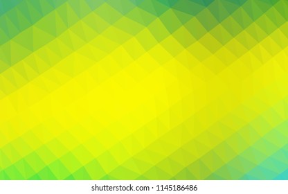 Light Green, Yellow vector abstract polygonal cover. Creative geometric illustration in Origami style with gradient. Brand new style for your business design.