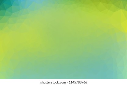 Light Green, Yellow vector abstract mosaic pattern. Colorful illustration in abstract style with gradient. Brand new style for your business design.