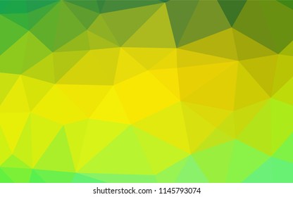 Light Green, Yellow vector abstract mosaic backdrop. Modern geometrical abstract illustration with gradient. The template can be used as a background for cell phones.