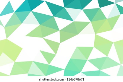 Light Green, Yellow vector abstract polygonal abstract polygonal. Modern geometrical abstract illustration with gradient. The polygonal design can be used for your web site.